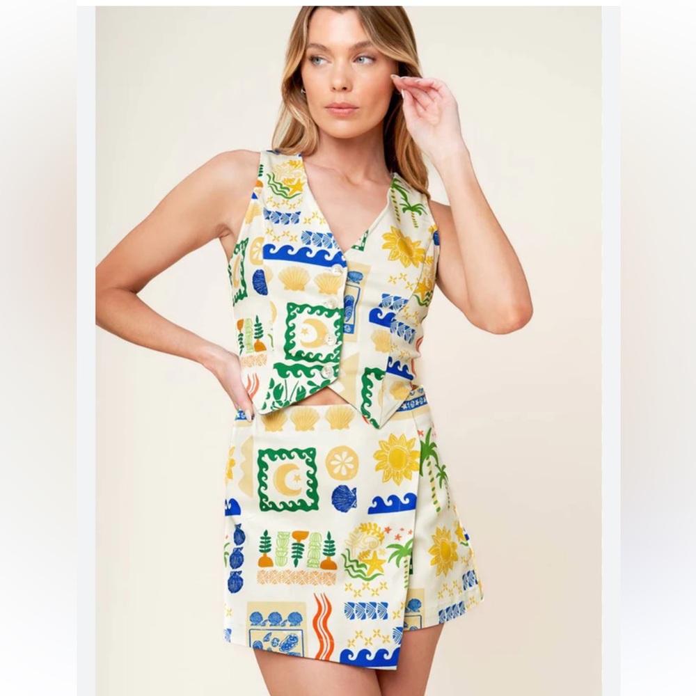 Flying Tomato Bon Voyage Multicolor Patterned Tro… - image 1